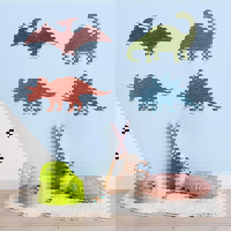 طرح تزئینات دیواری دایناسور ، تزئینات دیواری چوبی دایناسور، اتاق بازی مهد کودک، دکوراسیون اتاق جشن سیسمونی برای بچه‌ها مناسب برای استفاده در دستگاه های cnc چوب و cnc لیزر - laser cut dinosaur wall decors wooden dinosaur nursery playroom baby shower wall art room decoration for kids