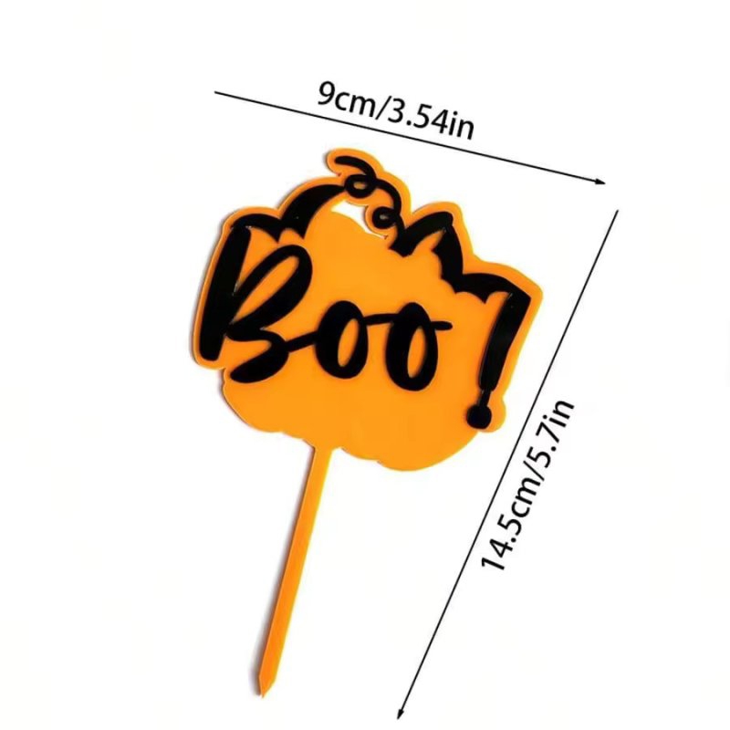 طرح رویه کیک هالووین اکریلیک مناسب برای استفاده در دستگاه های cnc چوب و cnc لیزر - laser cut acrylic halloween cake topper