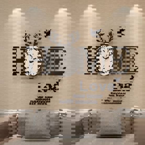 طرح ساعت دیواری خانگی مناسب برای استفاده در دستگاه های cnc چوب و cnc لیزر - laser cut home wall clock