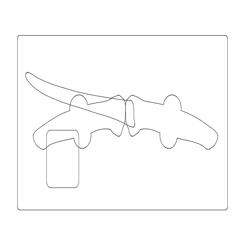 طرح جای چاقو مناسب برای استفاده در دستگاه های cnc چوب و cnc لیزر - knife holder dxf file