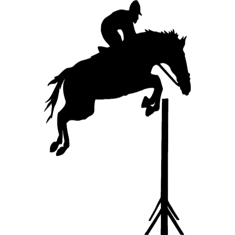 طرح پرش با مانع اسب سوارکار مناسب برای استفاده در دستگاه های cnc چوب و cnc لیزر - jockey horse jumping hurdles dxf file