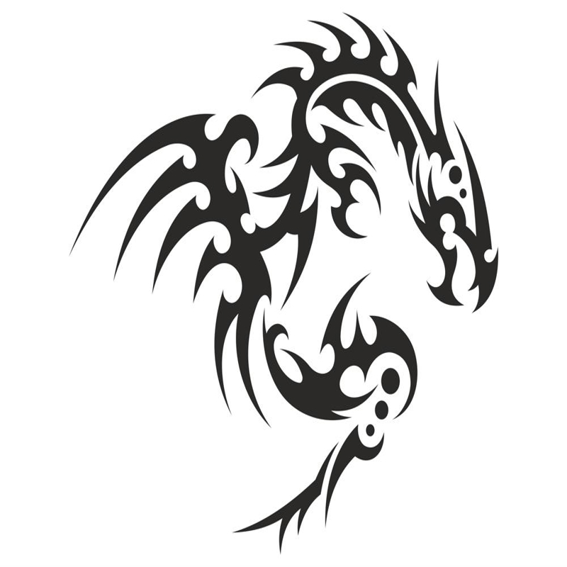 طرح وکتور سایه اژدها مناسب برای استفاده در دستگاه های cnc چوب و cnc لیزر - dragon silhouette vector cdr file