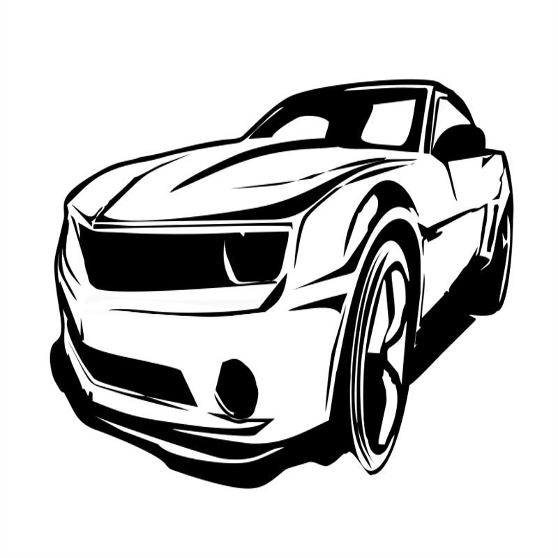 طرح وکتور ماشین مناسب برای استفاده در دستگاه های cnc چوب و cnc لیزر - car vector design cdr file