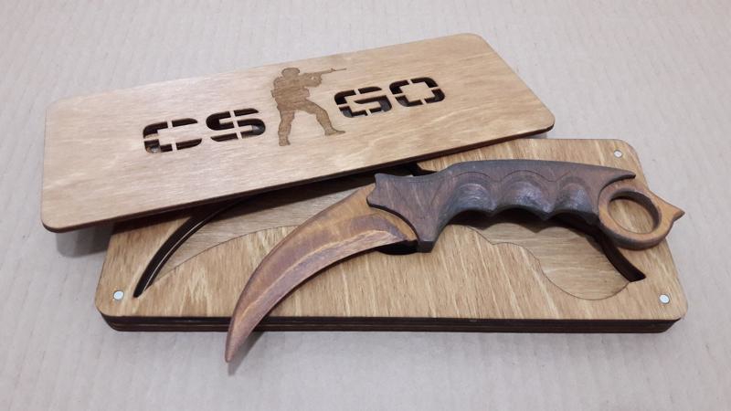 طرح چاقو kerambit csgo 11 مناسب برای استفاده در دستگاه های cnc چوب و cnc لیزر - knifes kerambit csgo 11 cdr file