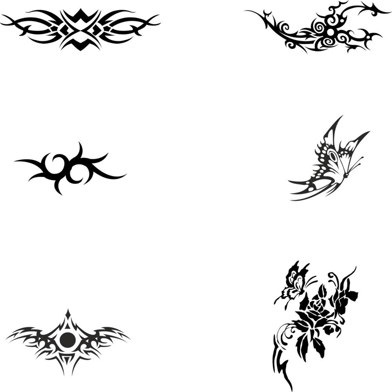 طرح وکتور خالکوبی توتم سیاه و سفید مناسب برای استفاده در دستگاه های cnc چوب و cnc لیزر - black and white tattoo totem vector cdr file