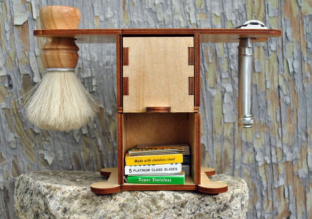 طرح میز اصلاح مناسب برای استفاده در دستگاه های cnc چوب و cnc لیزر - laser cut shaving stand dxf file