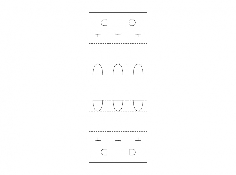 طرح برش جعبه مناسب برای استفاده در دستگاه های cnc چوب و cnc لیزر - box cutout design dxf file