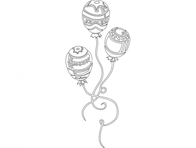 طرح جشن شماره ۰۲ مناسب برای استفاده در دستگاه های cnc چوب و cnc لیزر - festive things 02 dxf file