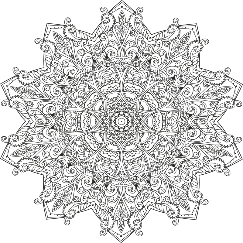 طرح ماندالا (چرخ هستی)ی عرفانی مناسب برای استفاده در دستگاه های cnc چوب و cnc لیزر - myst mandala cdr file