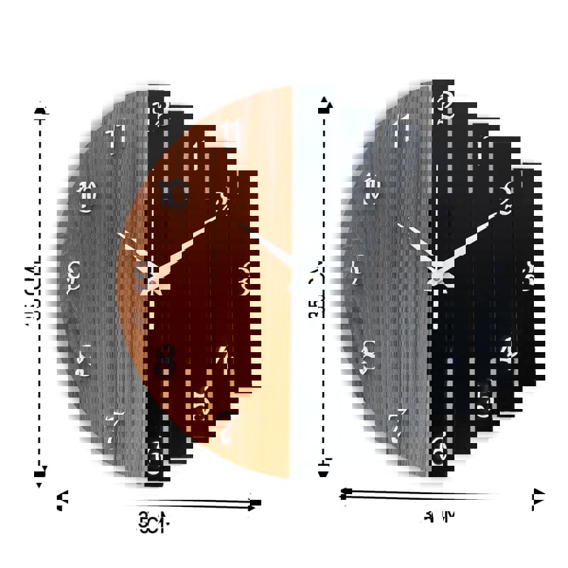 طرح ساعت دیواری چوبی خلاقانه مناسب برای استفاده در دستگاه های cnc چوب و cnc لیزر - laser cut creative wooden wall clock