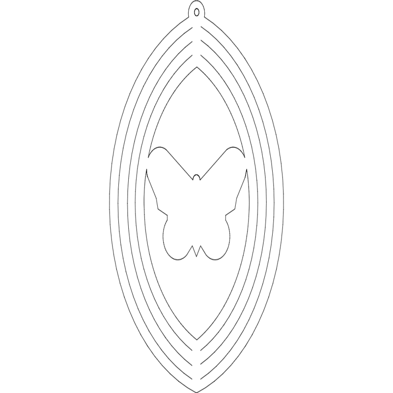 طرح پروانه چرخان بادی مناسب برای استفاده در دستگاه های cnc چوب و cnc لیزر - wind spin butterfly dxf file