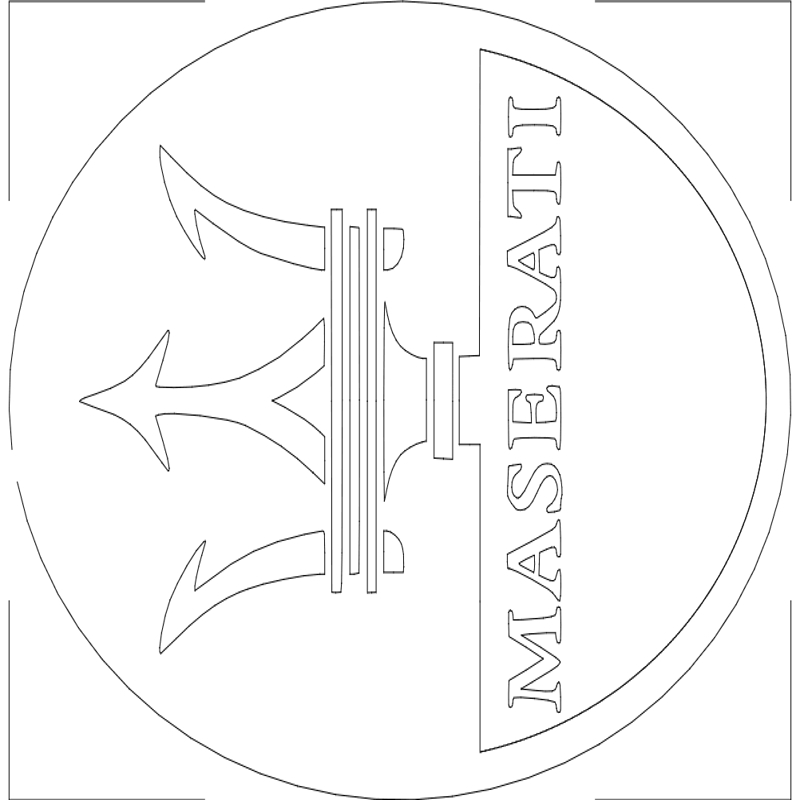 طرح مازراتی مناسب برای استفاده در دستگاه های cnc چوب و cnc لیزر - maserati dxf file