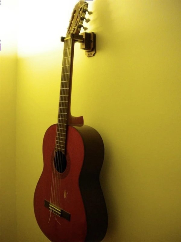 طرح آویز دیواری گیتار مناسب برای استفاده در دستگاه های cnc چوب و cnc لیزر - laser cut guitar wall hanger svg file