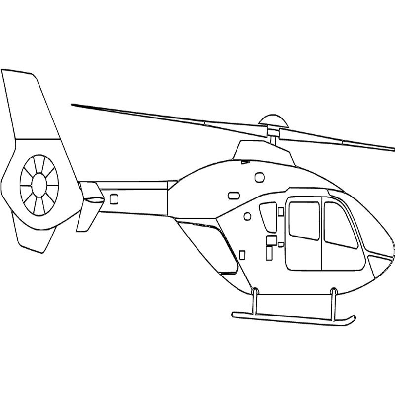 طرح هلیکوپتر مناسب برای استفاده در دستگاه های cnc چوب و cnc لیزر - helicopter silhouette dxf file