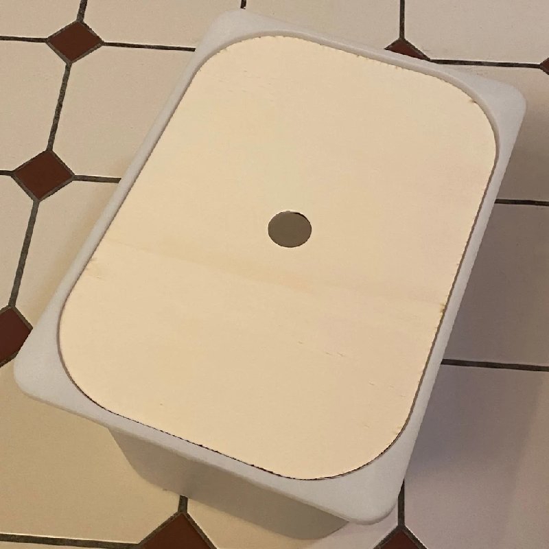 طرح درب جعبه ایکیا تروفاست مناسب برای استفاده در دستگاه های cnc چوب و cnc لیزر - laser cut ikea trofast box lid