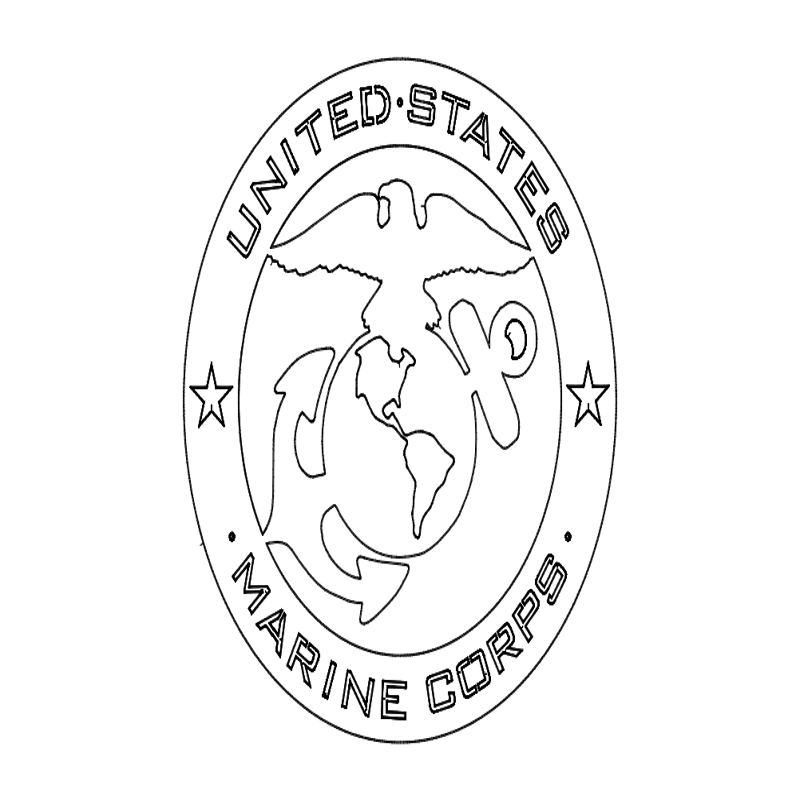 طرح آرم USMC مناسب برای استفاده در دستگاه های cnc چوب و cnc لیزر - usmc emblem dxf file