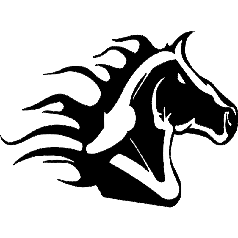 طرح اسب وحشی مناسب برای استفاده در دستگاه های cnc چوب و cnc لیزر - wild horse dxf file
