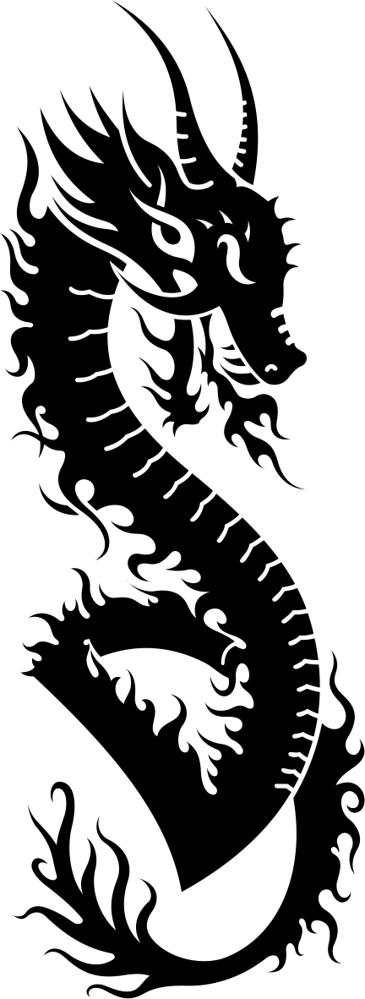 طرح خالکوبی وکتور اژدها مناسب برای استفاده در دستگاه های cnc چوب و cnc لیزر - dragon vector tatoo cdr file