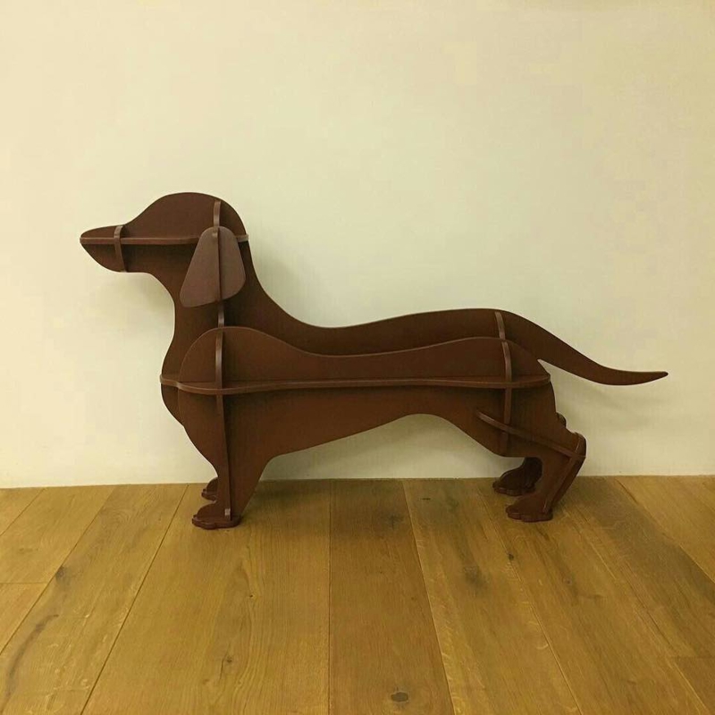طرح سگ داشهوند مناسب برای استفاده در دستگاه های cnc چوب و cnc لیزر - dachshund dxf file