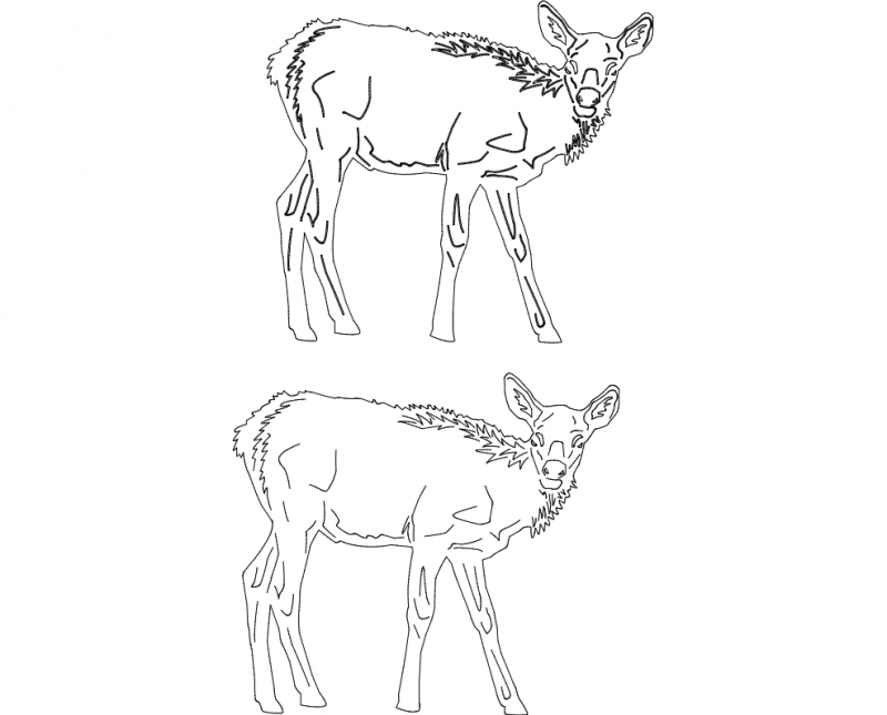 طرح حیوانات ۲ ۱۴ مناسب برای استفاده در دستگاه های cnc چوب و cnc لیزر - animals 2 14 dxf file