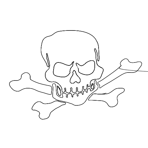 طرح جمجمه مناسب برای استفاده در دستگاه های cnc چوب و cnc لیزر - skull dxf file
