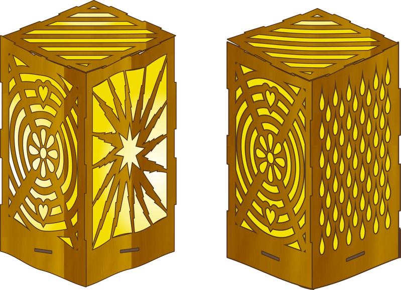 طرح لومیناریا مناسب برای استفاده در دستگاه های cnc چوب و cnc لیزر - luminaria dxf file