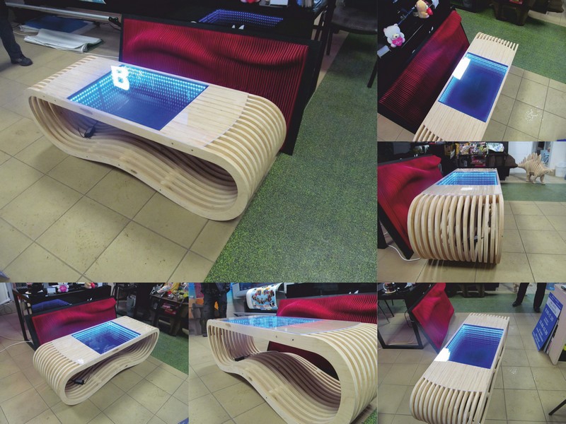 طرح میز مدرن مناسب برای استفاده در دستگاه های cnc چوب و cnc لیزر - laser cutting modern table dxf file