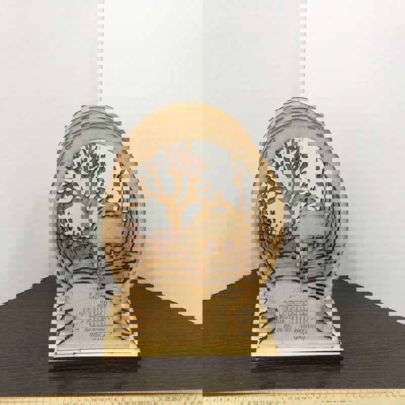 طرح میز چوبی لایه باز مناسب برای استفاده در دستگاه های cnc چوب و cnc لیزر - laser cut wooden layered table decor cdr file