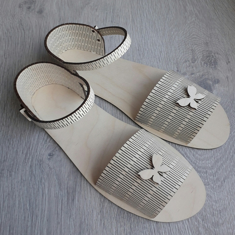 طرح صندل مناسب برای استفاده در دستگاه های cnc چوب و cnc لیزر - laser cut sandals cdr file