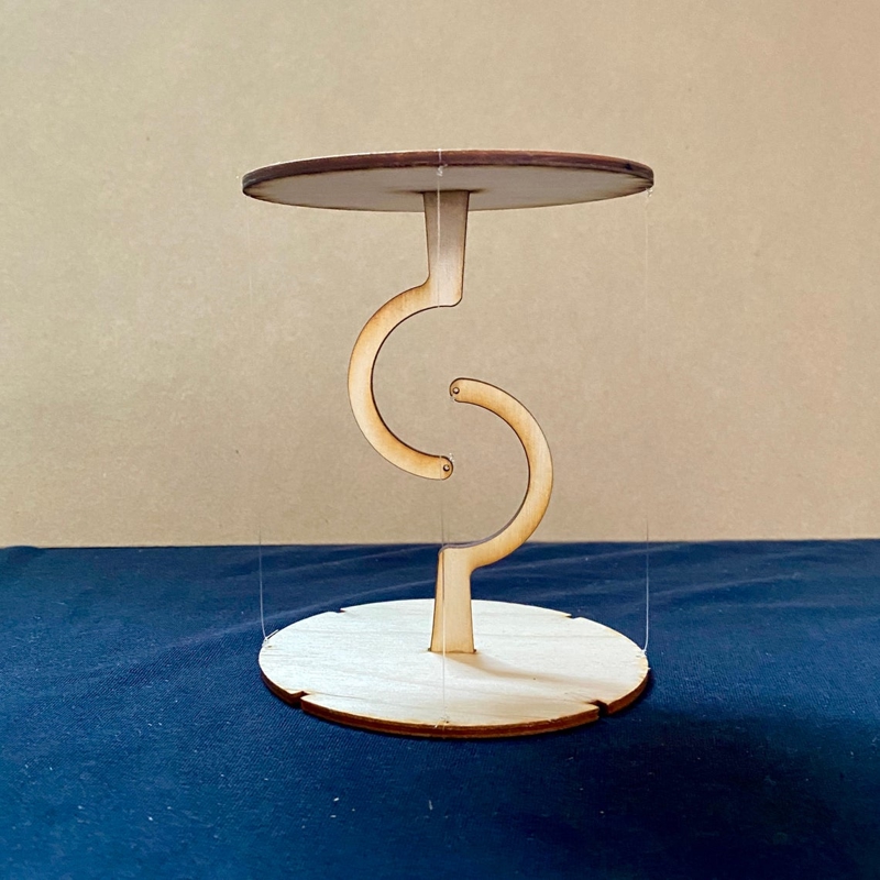 طرح میز غیرممکن مناسب برای استفاده در دستگاه های cnc چوب و cnc لیزر - laser cut impossible table cdr file