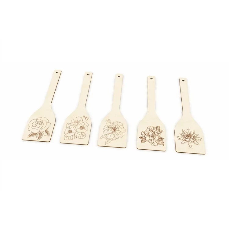 طرح کفگیر و ملاقه آشپزخانه مناسب برای استفاده در دستگاه های cnc چوب و cnc لیزر - laser cut kitchen spatulas cdr file