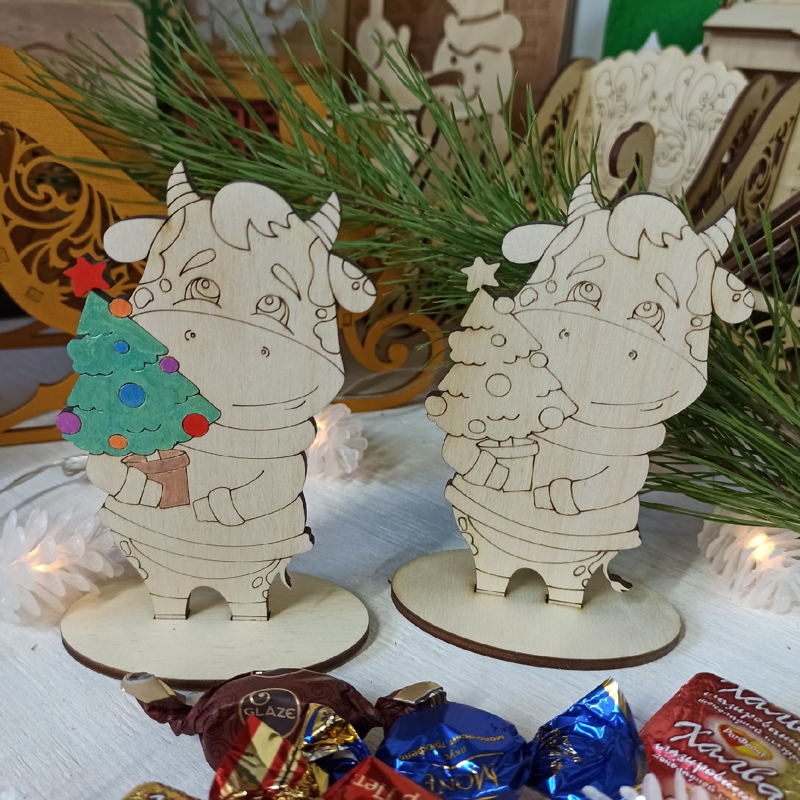 طرح تزئینات کریسمس سال نو مناسب برای استفاده در دستگاه های cnc چوب و cnc لیزر - laser cut new year ornament christmas decoration cdr file