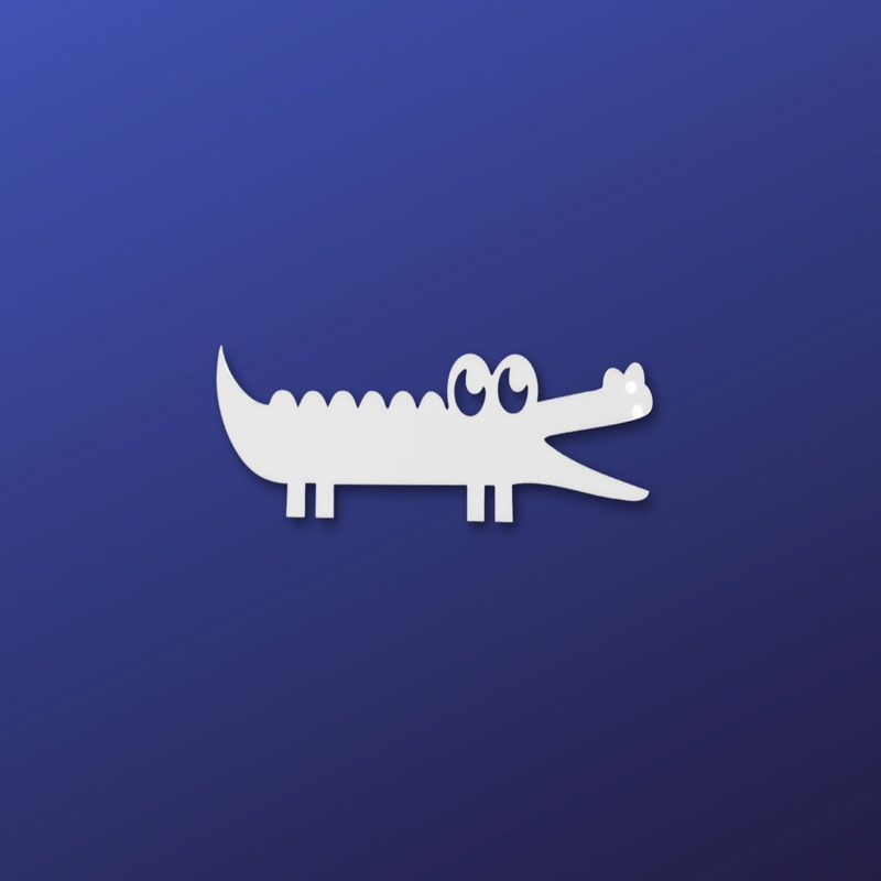 طرح چوب تمساح ناتمام مناسب برای استفاده در دستگاه های cnc چوب و cnc لیزر - laser cut alligator unfinished wood cutout shape cdr file