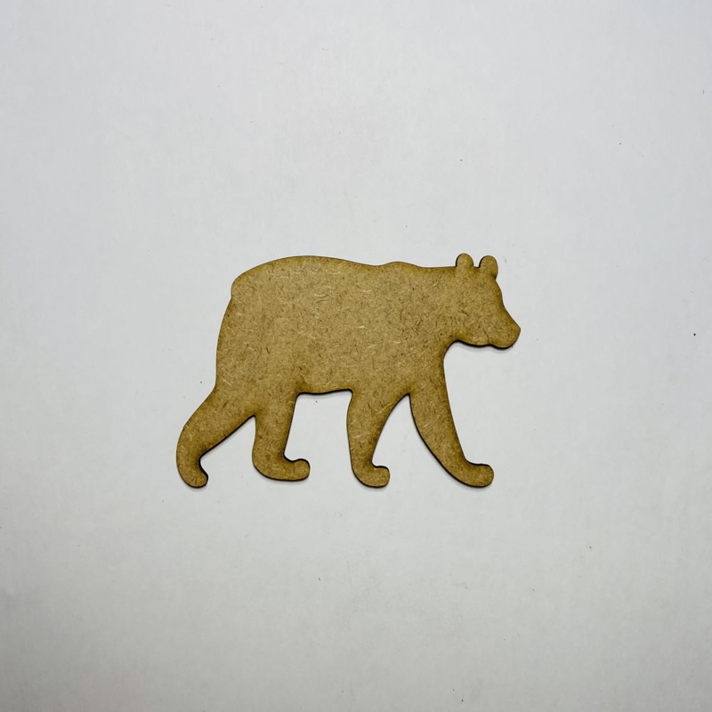طرح خرس سیاه برای کاردستی مناسب برای استفاده در دستگاه های cnc چوب و cnc لیزر - laser cut black bear wood shape for craft cdr file