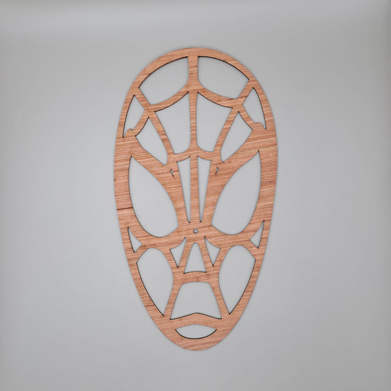 طرح ماسک مرد عنکبوتی طرح هالووین مناسب برای استفاده در دستگاه های cnc چوب و cnc لیزر - laser cut spider man mask halloween decor cdr file