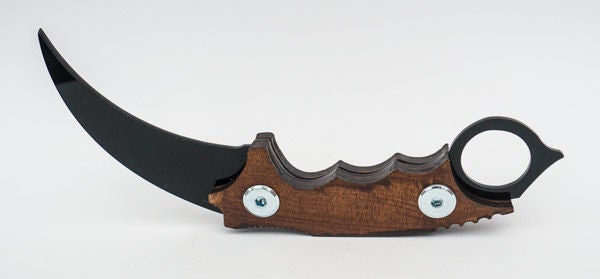 طرح چاقوی کارامبیت مناسب برای استفاده در دستگاه های cnc چوب و cnc لیزر - karambit knife dxf file