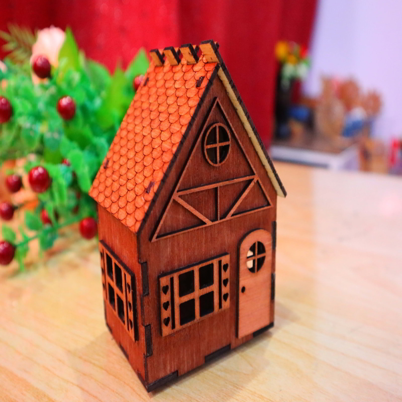 طرح سه میلی‌متری خانه مناسب برای استفاده در دستگاه های cnc چوب و cnc لیزر - laser cut house 3mm cdr file