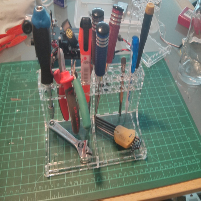 طرح پایه ابزار اکریلیک میز کار قابل ارتقا مناسب برای استفاده در دستگاه های cnc چوب و cnc لیزر - laser cut acrylic tool stand expandable workbench dxf file