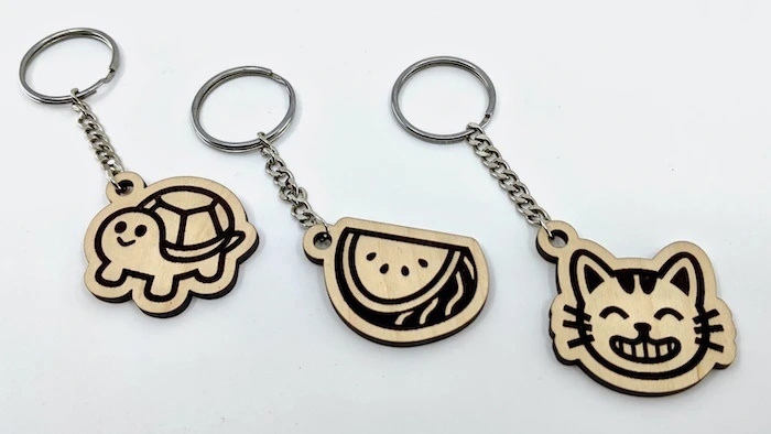 طرح جاکلیدی حیوانات بامزه مناسب برای استفاده در دستگاه های cnc چوب و cnc لیزر - laser cut cute animal keychain svg file