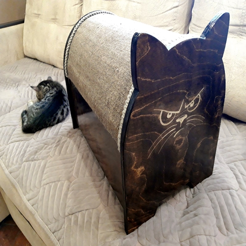 طرح خانه بچه گربه دوست داشتنی مناسب برای استفاده در دستگاه های cnc چوب و cnc لیزر - laser cut lovely kitten cat house cdr file