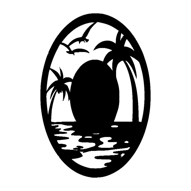 طرح غروب خورشید مناسب برای استفاده در دستگاه های cnc چوب و cnc لیزر - sunset dxf file