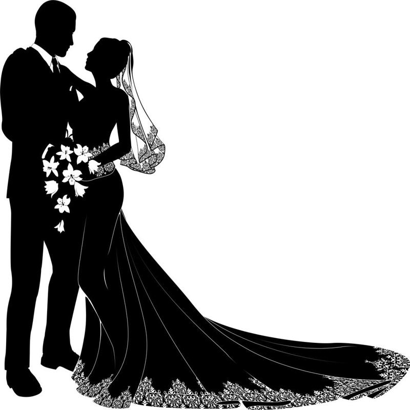 طرح وکتور هنری عروس و داماد مناسب برای استفاده در دستگاه های cnc چوب و cnc لیزر - bride and groom vector art cdr file