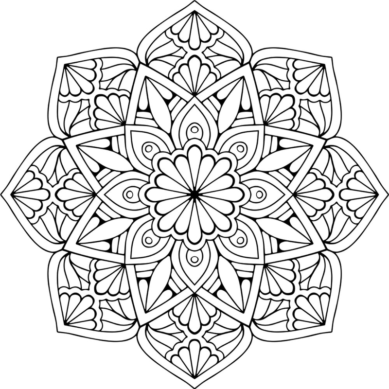 طرح ماندالا (چرخ هستی) گلدار مناسب برای استفاده در دستگاه های cnc چوب و cnc لیزر - mandala floral cdr file
