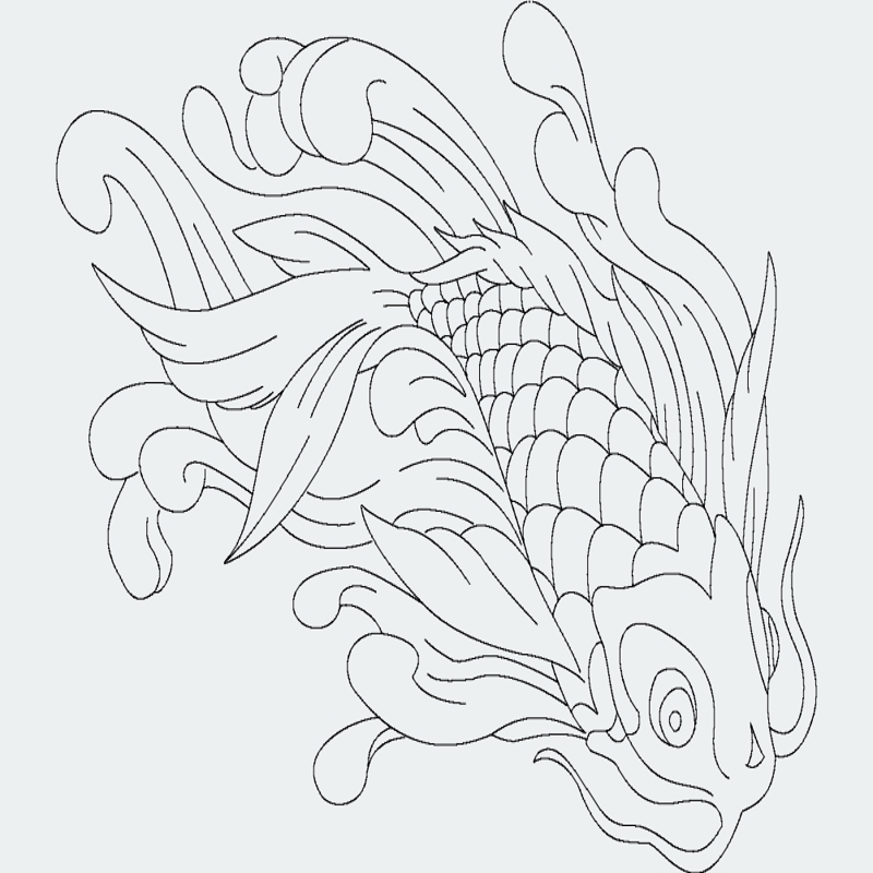 طرح آب کپور مناسب برای استفاده در دستگاه های cnc چوب و cnc لیزر - carpwater dxf file