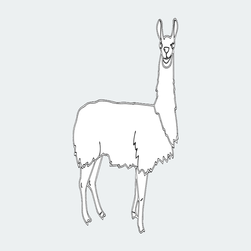 طرح لاما ۲ مناسب برای استفاده در دستگاه های cnc چوب و cnc لیزر - lama 2 dxf file