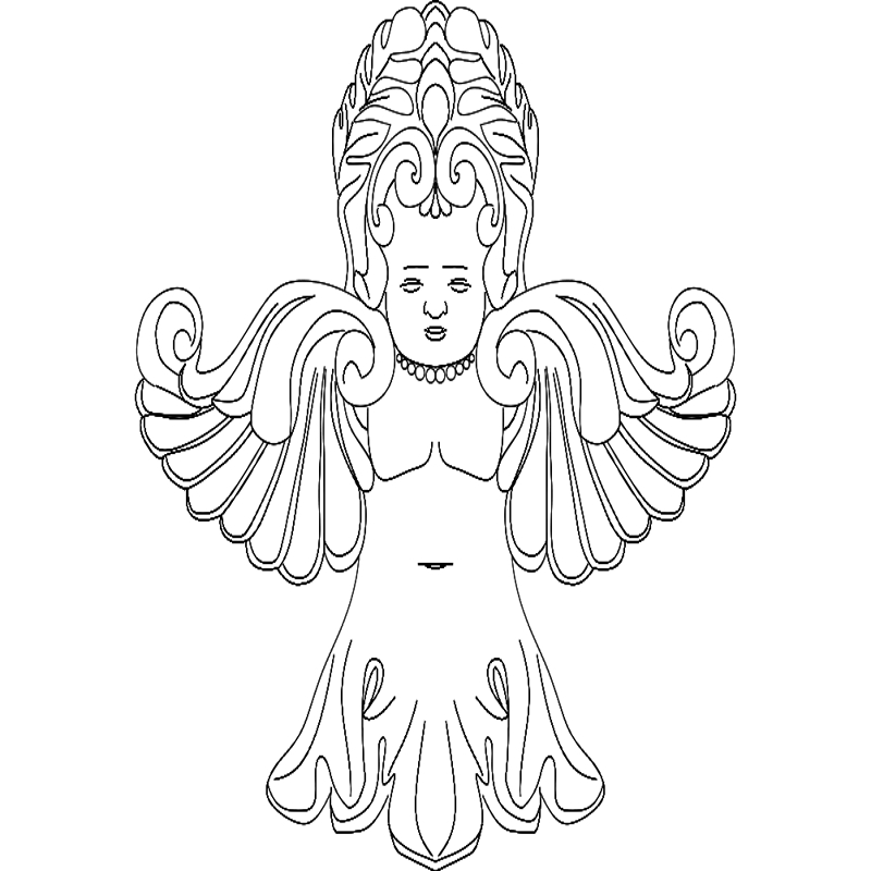 طرح پری مناسب برای استفاده در دستگاه های cnc چوب و cnc لیزر - fairy dxf file