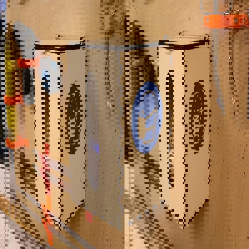 طرح جعبه دیواری ماسک تنفسی مناسب برای استفاده در دستگاه های cnc چوب و cnc لیزر - laser cut respirator wall box svg file