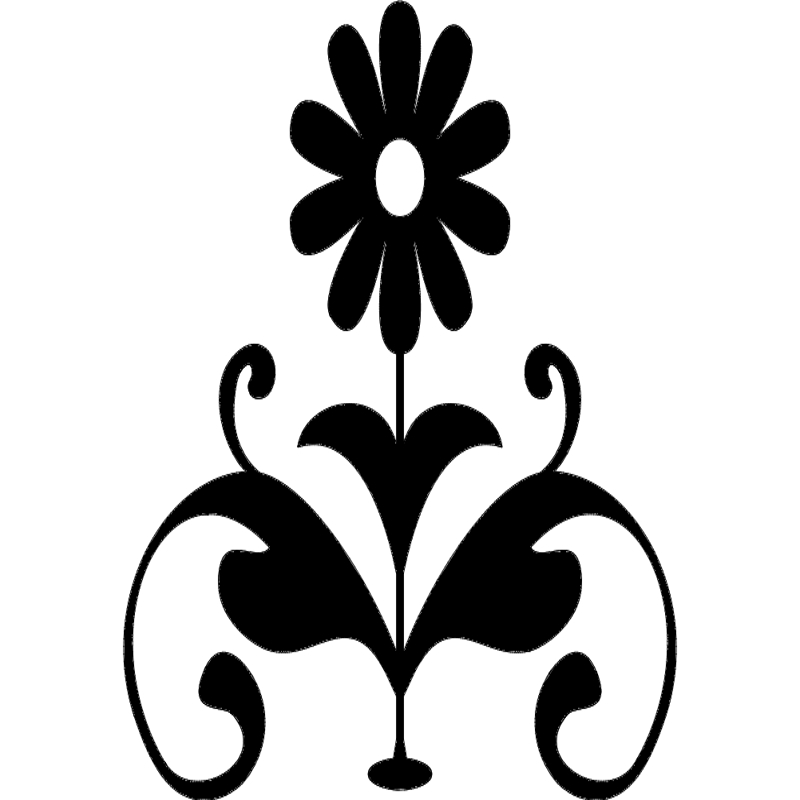 طرح گل شماره ۳ مناسب برای استفاده در دستگاه های cnc چوب و cnc لیزر - flower 3 dxf file