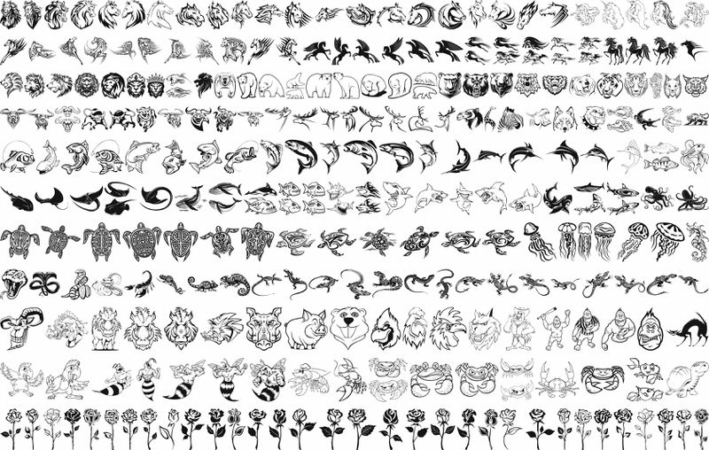 طرح های انتزاعی قبیله ای مناسب برای استفاده در دستگاه های cnc چوب و cnc لیزر - tribal abstracts designs cdr file