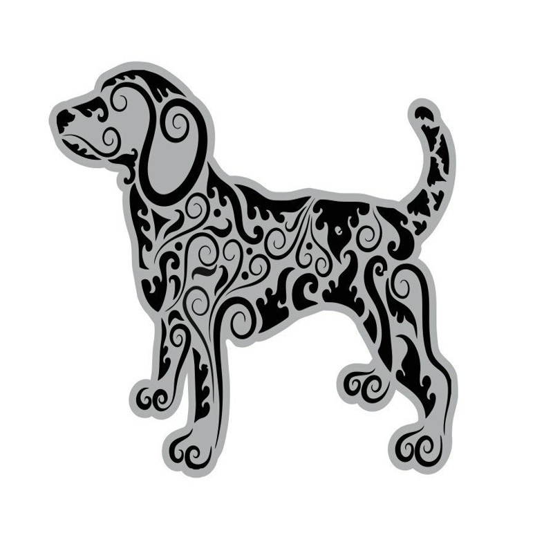 طرح سگ به سبک ماندالا (چرخ هستی) مناسب برای استفاده در دستگاه های cnc چوب و cnc لیزر - mandala style dog cdr file